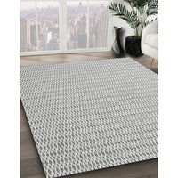 Contemporary Dark White Beige Modern Rug, con2133