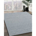 Contemporary Light Slate Gray Modern Rug in Family Room, con2136