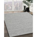 Contemporary Gray Modern Rug in Family Room, con2138