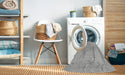 Machine Washable Contemporary Grey Gray Rug in a Washing Machine, wshcon2138