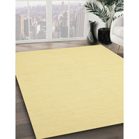 Contemporary Chrome Gold Yellow Modern Rug, con213