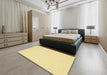 Contemporary Chrome Gold Yellow Modern Rug in a Bedroom, con213