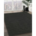 Contemporary Charcoal Black Modern Rug in Family Room, con214