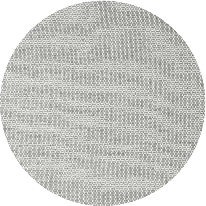 Sideview of Contemporary Dark White Beige Modern Rug, con2155