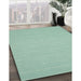 Machine Washable Contemporary Blue Green Rug in a Family Room, wshcon215