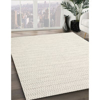 Contemporary Desert Sand Beige Solid Rug, con2162