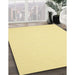 Contemporary Chrome Gold Yellow Modern Rug in Family Room, con217