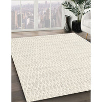 Contemporary Beige Solid Rug, con2187