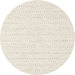 Square Machine Washable Contemporary Whip Beige Rug, wshcon2187