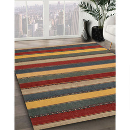 Contemporary Saffron Red Southwestern Rug in Family Room, con2190