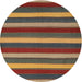 Sideview of Contemporary Saffron Red Southwestern Rug, con2190