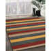 Machine Washable Contemporary Saffron Red Rug in a Family Room, wshcon2190