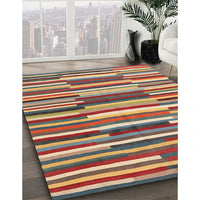 Contemporary Brown Red Southwestern Rug, con2191