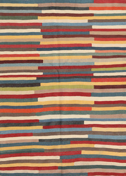 Machine Washable Contemporary Brown Red Rug, wshcon2191