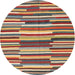 Sideview of Contemporary Brown Red Southwestern Rug, con2191