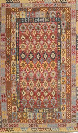 Contemporary Brown Southwestern Rug, con2192