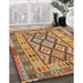 Contemporary Red Modern Rug in Family Room, con2195