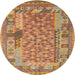 Sideview of Contemporary Gold Oriental Rug, con2197