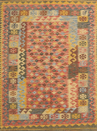 Machine Washable Contemporary Gold Rug, wshcon2197