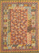 Machine Washable Contemporary Gold Rug, wshcon2197