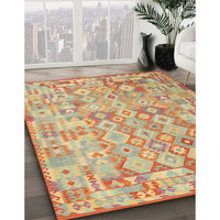 Contemporary Orange Southwestern Rug, con2198