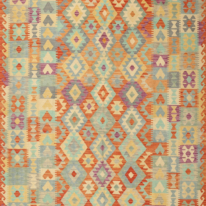 Contemporary Orange Southwestern Rug, con2198