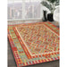 Contemporary Red Southwestern Rug in Family Room, con2199