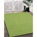 Contemporary Pistachio Green Modern Rug in Family Room, con219