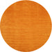 Sideview of Contemporary Orange Red Modern Rug, con21