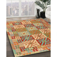 Contemporary Copper Green Southwestern Rug, con2200