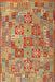 Contemporary Metallic Gold Southwestern Rug, con2201