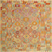 Square Contemporary Orange Modern Rug, con2202