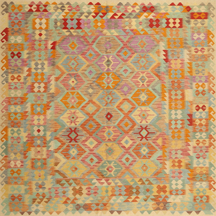 Sideview of Machine Washable Contemporary Orange Rug, wshcon2202