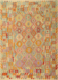 Machine Washable Contemporary Orange Rug, wshcon2202