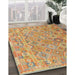 Contemporary Metallic Gold Modern Rug in Family Room, con2204