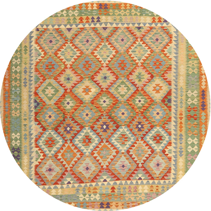 Sideview of Contemporary Metallic Gold Oriental Rug, con2205