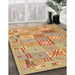 Machine Washable Contemporary Orange Rug in a Family Room, wshcon2207