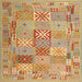 Sideview of Machine Washable Contemporary Orange Rug, wshcon2207