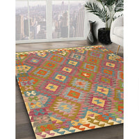 Contemporary Copper Green Southwestern Rug, con2209