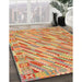 Machine Washable Contemporary Metallic Gold Rug in a Family Room, wshcon2210