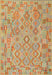 Contemporary Orange Southwestern Rug, con2211