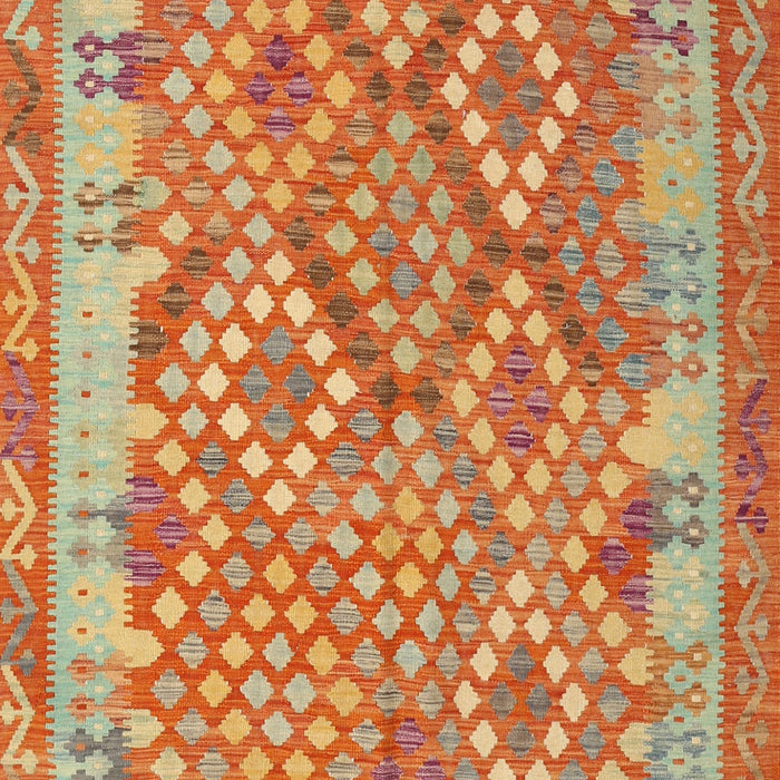 Contemporary Orange Red Oriental Rug, con2212