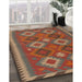 Machine Washable Contemporary Mahogany Brown Rug in a Family Room, wshcon2216