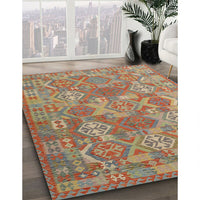 Contemporary Brown Southwestern Rug, con2217