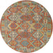 Sideview of Contemporary Brown Southwestern Rug, con2217