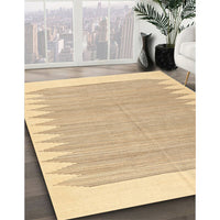 Contemporary Sand Brown Solid Rug, con2218