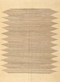 Machine Washable Contemporary Sand Brown Rug, wshcon2218