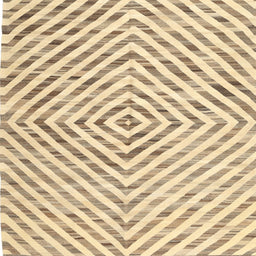 Square Contemporary Sun Yellow Modern Rug, con2219