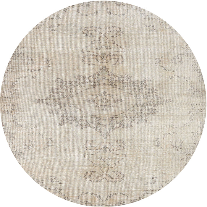 Square Machine Washable Contemporary Light French Beige Brown Rug, wshcon2225