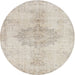 Sideview of Contemporary Light French Beige Brown Modern Rug, con2227